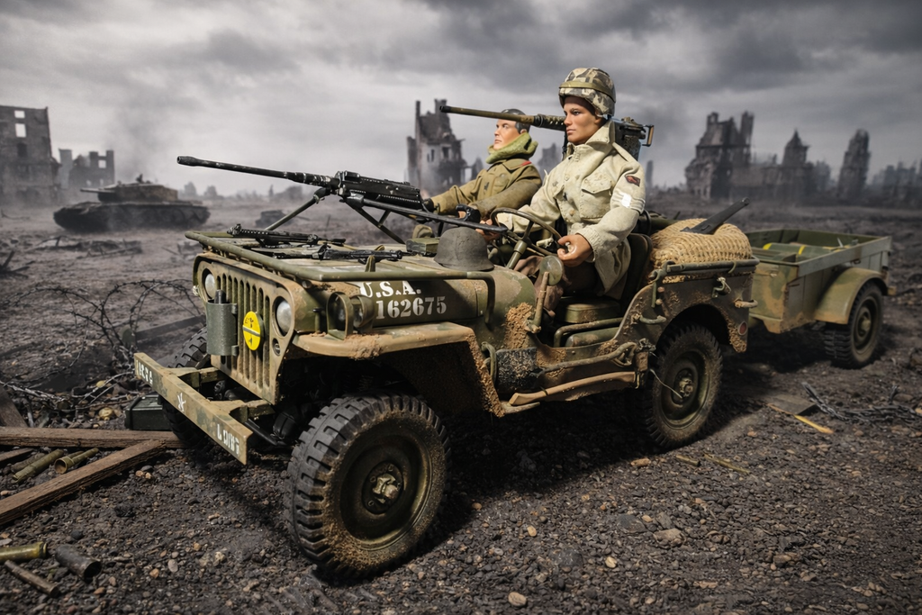 Jeep Willys 1/6 Roch Hobby ensemble unique